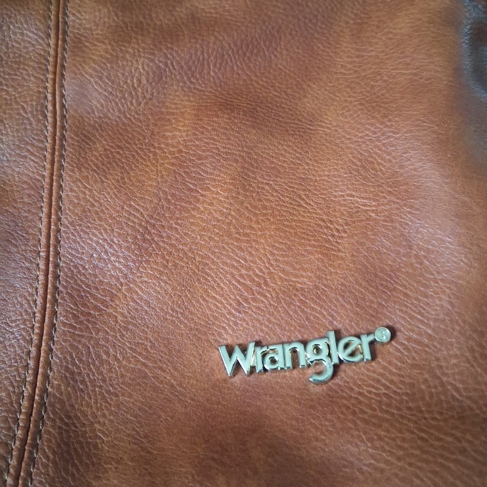 Wrangler Western Leather Crossbody Tan Bag / Shoukder Bag Purse View 3